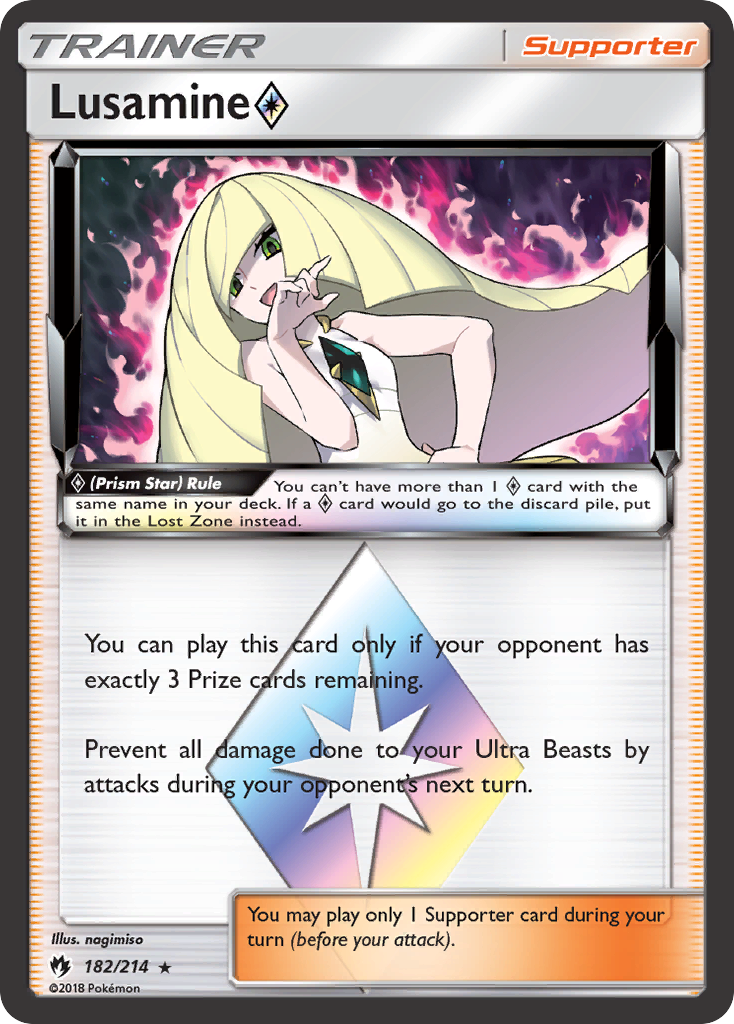 Lusamine (182/214) (Prism Star) [Sun & Moon: Lost Thunder] | Clutch Gaming