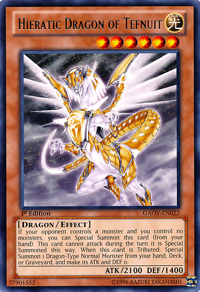 Hieratic Dragon of Tefnuit [GAOV-EN022] Rare | Clutch Gaming