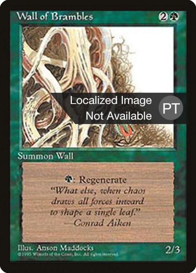 Wall of Brambles [Fourth Edition (Foreign Black Border)] | Clutch Gaming