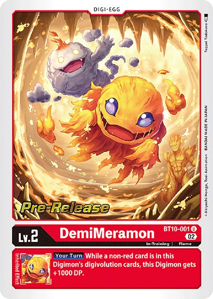 DemiMeramon [BT10-001] [Xros Encounter Pre-Release Cards] | Clutch Gaming