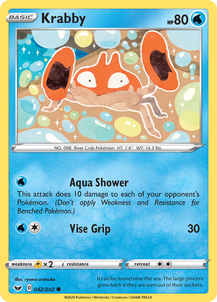 Krabby (042/202) [Sword & Shield: Base Set] | Clutch Gaming