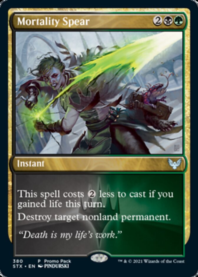 Mortality Spear (Promo Pack) [Strixhaven: School of Mages Promos] | Clutch Gaming