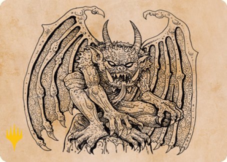 Cloister Gargoyle (Showcase) Art Card (Gold-Stamped Signature) [Dungeons & Dragons: Adventures in the Forgotten Realms Art Series] | Clutch Gaming