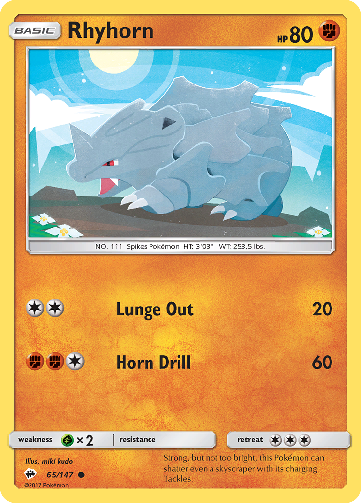 Rhyhorn (65/147) [Sun & Moon: Burning Shadows] | Clutch Gaming