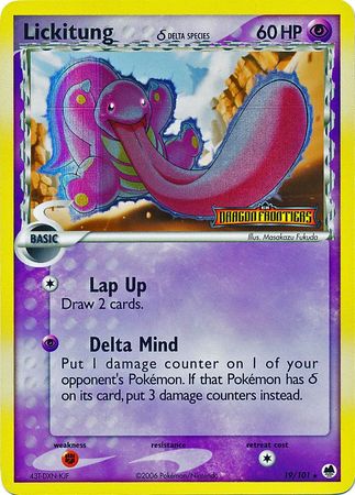 Lickitung (19/101) (Delta Species) (Stamped) [EX: Dragon Frontiers] | Clutch Gaming