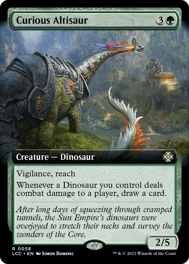 Curious Altisaur (Extended Art) [The Lost Caverns of Ixalan Commander] | Clutch Gaming