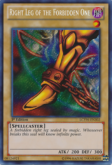 Right Leg of the Forbidden One [LCYW-EN302] Secret Rare | Clutch Gaming