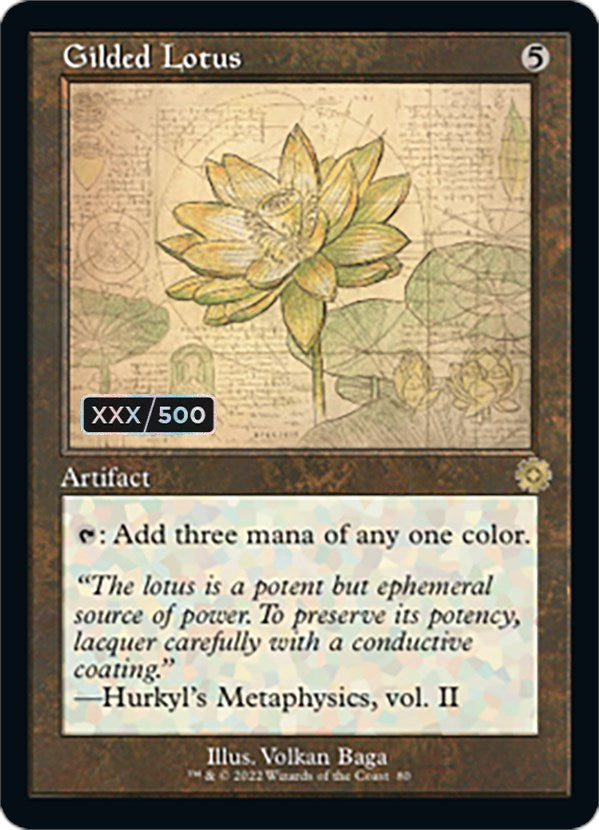 Gilded Lotus (Retro Schematic) (Serial Numbered) [The Brothers' War Retro Artifacts] | Clutch Gaming