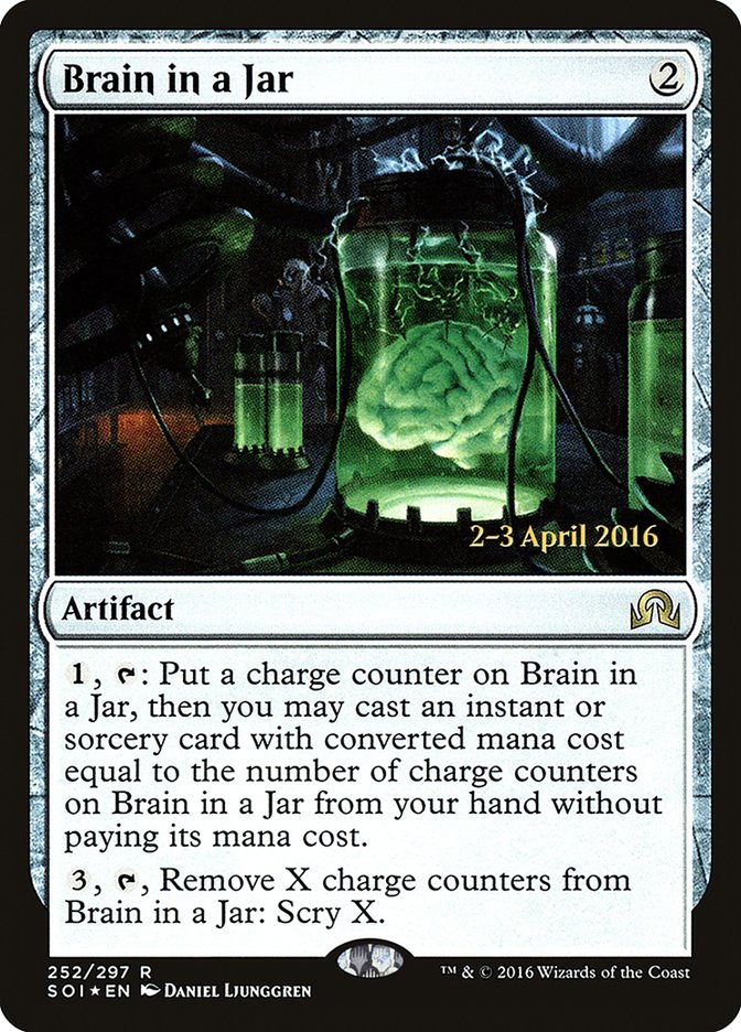 Brain in a Jar [Shadows over Innistrad Prerelease Promos] | Clutch Gaming