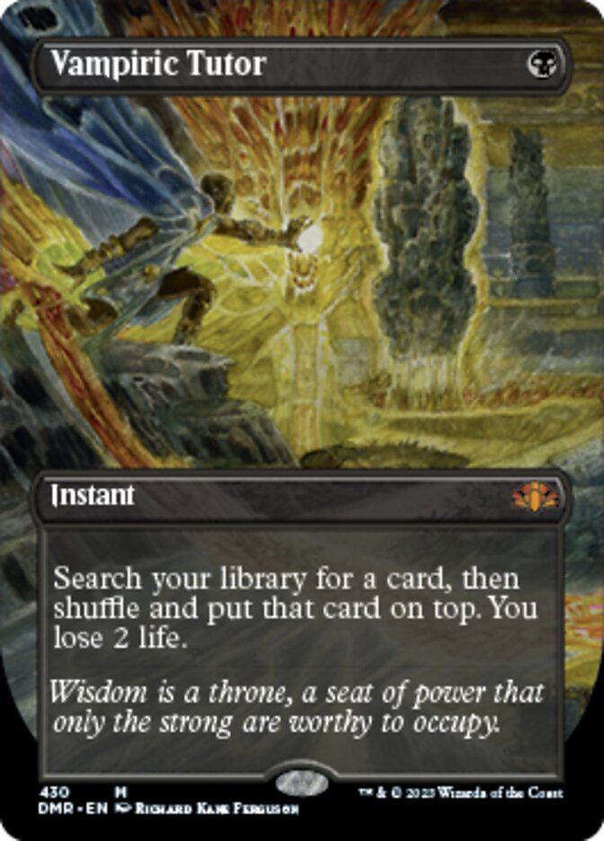 Vampiric Tutor (Borderless Alternate Art) [Dominaria Remastered] | Clutch Gaming