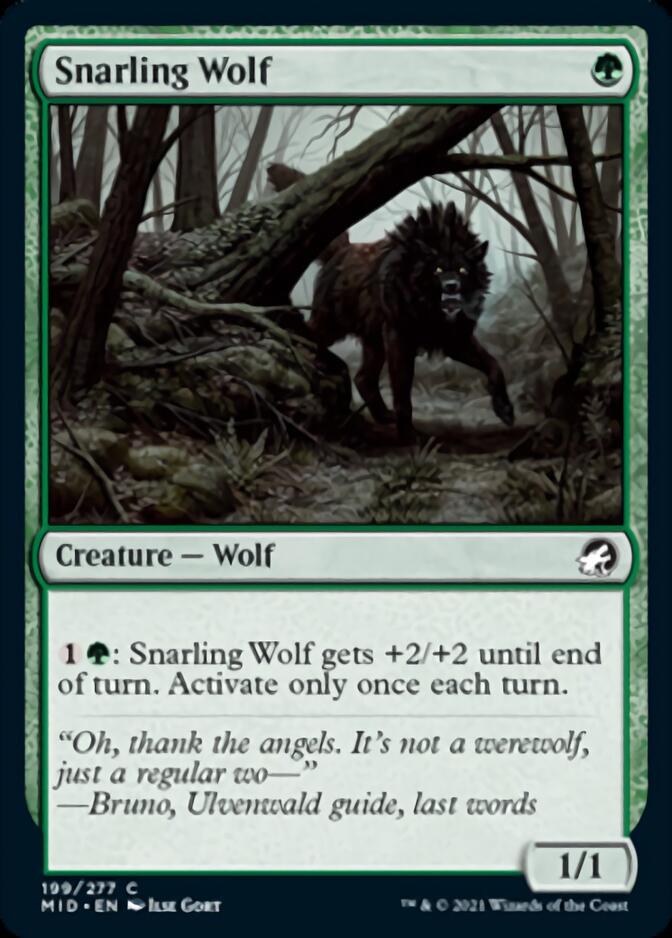 Snarling Wolf [Innistrad: Midnight Hunt] | Clutch Gaming