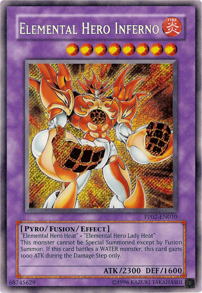 Elemental Hero Inferno [PP02-EN010] Secret Rare | Clutch Gaming