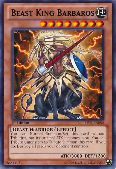 Beast King Barbaros [BP02-EN080] Rare | Clutch Gaming