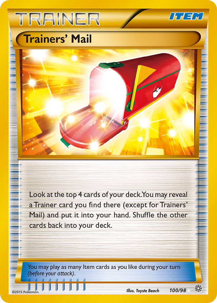 Trainers' Mail (100/98) [XY: Ancient Origins] | Clutch Gaming