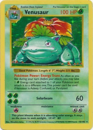 Venusaur (15/102) [Base Set Shadowless Unlimited] | Clutch Gaming