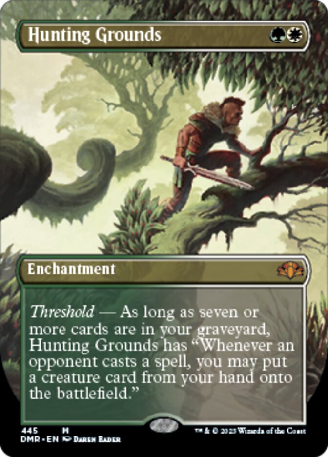 Hunting Grounds (Borderless Alternate Art) [Dominaria Remastered] | Clutch Gaming