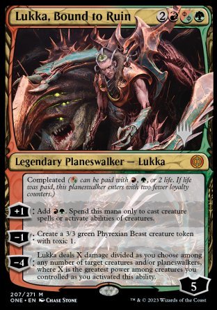 Lukka, Bound to Ruin (Promo Pack) [Phyrexia: All Will Be One Promos] | Clutch Gaming