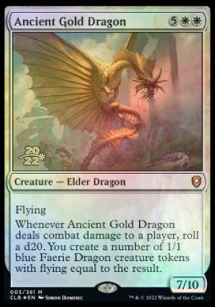 Ancient Gold Dragon [Commander Legends: Battle for Baldur's Gate Prerelease Promos] | Clutch Gaming