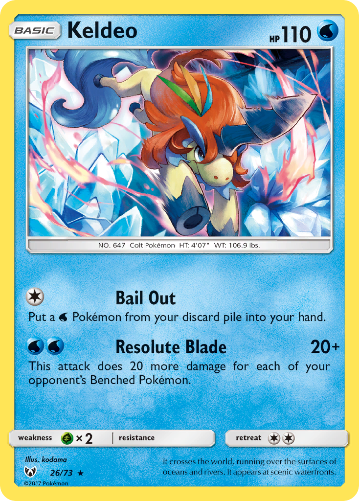 Keldeo (26/73) [Sun & Moon: Shining Legends] | Clutch Gaming