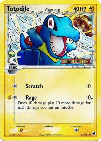 Totodile (67/101) (Delta Species) (Stamped) [EX: Dragon Frontiers] | Clutch Gaming