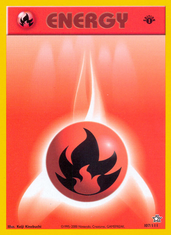 Fire Energy (107/111) [Neo Genesis 1st Edition] | Clutch Gaming