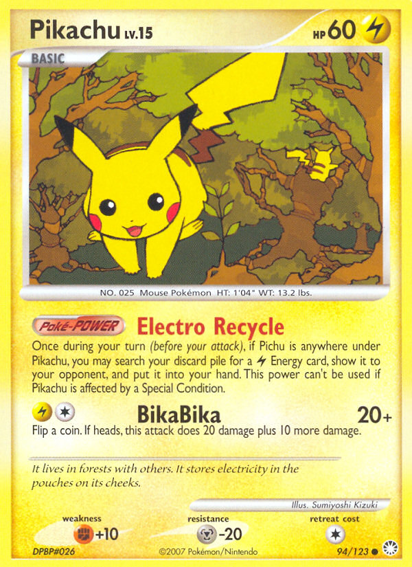 Pikachu (94/123) [Diamond & Pearl: Mysterious Treasures] | Clutch Gaming