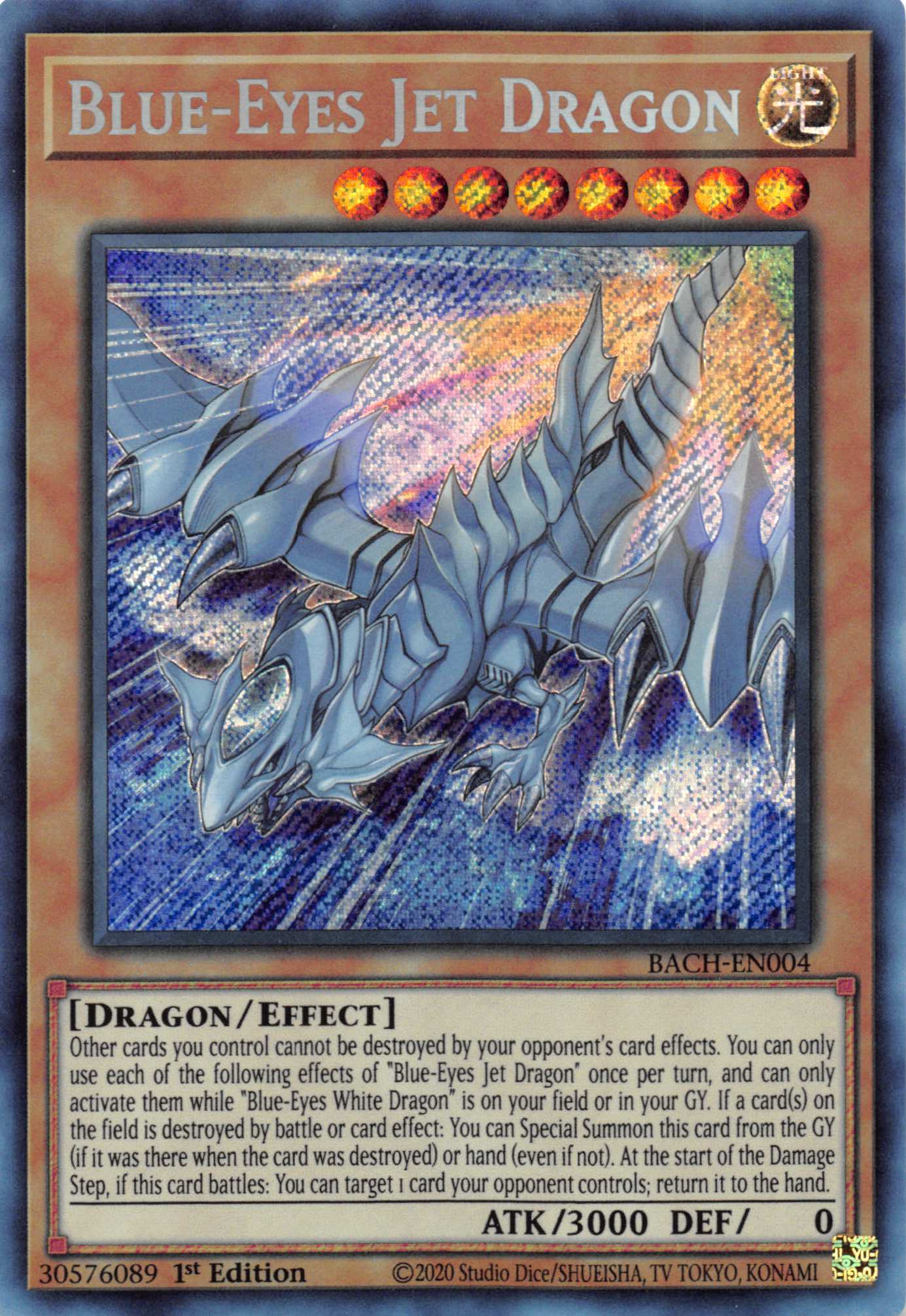 Blue-Eyes Jet Dragon [BACH-EN004] Starlight Rare | Clutch Gaming