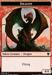 Dragon (006) // Gold Double-Sided Token [Commander 2017 Tokens] | Clutch Gaming