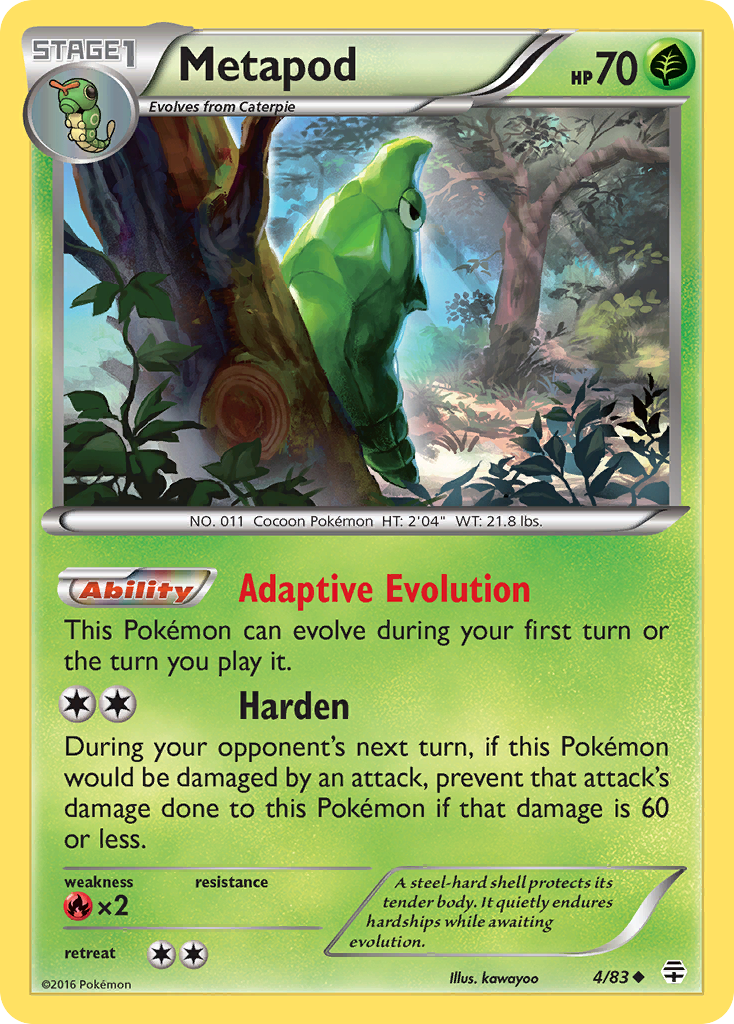 Metapod (4/83) [XY: Generations] | Clutch Gaming