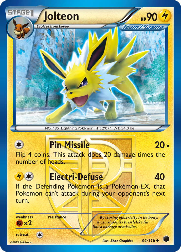 Jolteon (34/116) [Black & White: Plasma Freeze] | Clutch Gaming