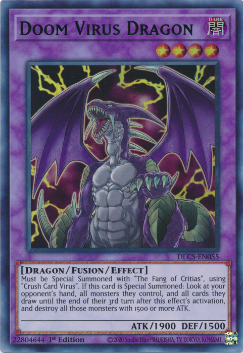 Doom Virus Dragon (Blue) [DLCS-EN055] Ultra Rare | Clutch Gaming