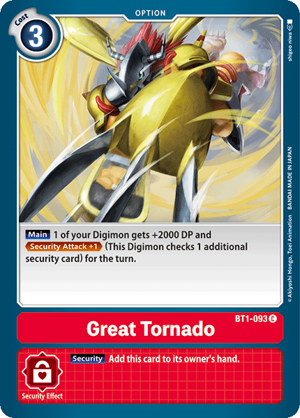 Great Tornado [BT1-093] [Release Special Booster Ver.1.0] | Clutch Gaming