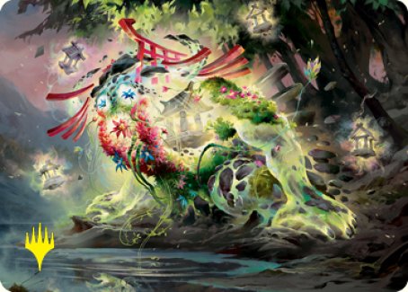 Go-Shintai of Life's Origin Art Card (Gold-Stamped Signature) [Kamigawa: Neon Dynasty Art Series] | Clutch Gaming