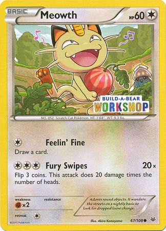 Meowth (67/108) (Build A Bear Workshop Exclusive) [XY: Roaring Skies] | Clutch Gaming