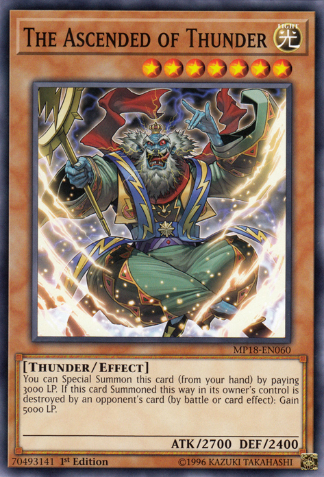 The Ascended of Thunder [MP18-EN060] Short Print | Clutch Gaming