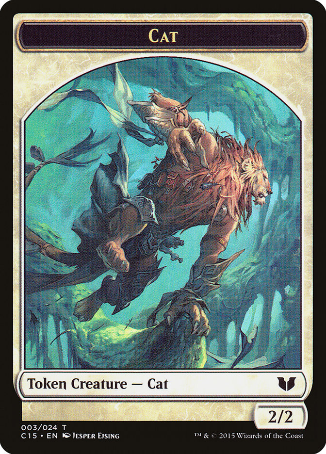 Spirit (023) // Cat Double-Sided Token [Commander 2015 Tokens] | Clutch Gaming