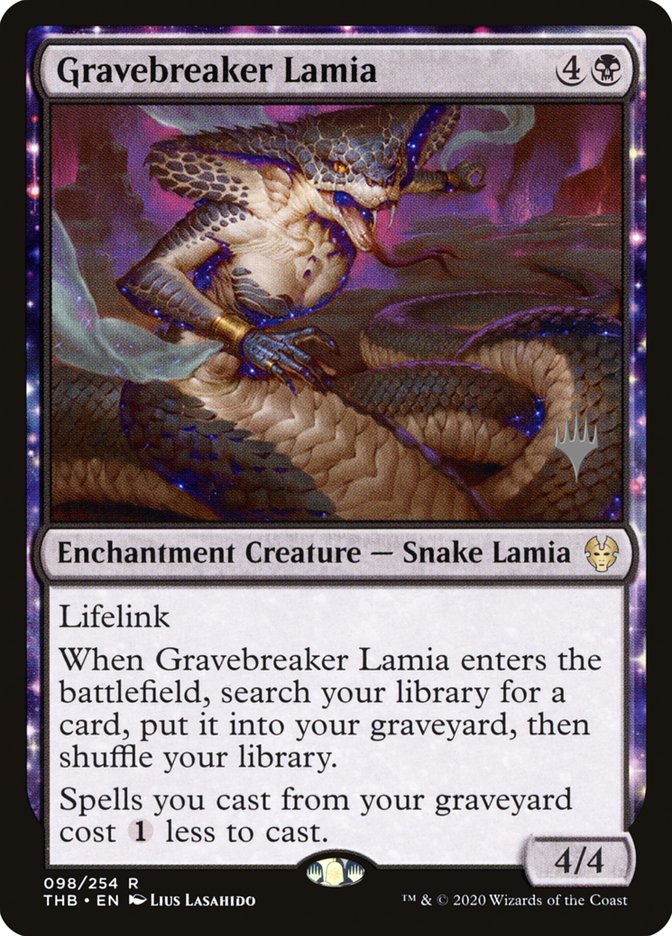 Gravebreaker Lamia (Promo Pack) [Theros Beyond Death Promos] | Clutch Gaming