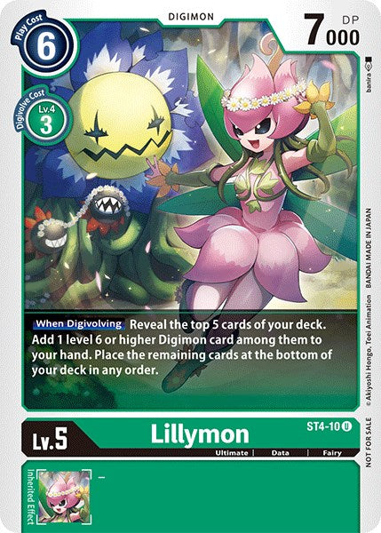 Lillymon [ST4-10] (Official Tournament Pack Vol.3) [Starter Deck: Giga Green Promos] | Clutch Gaming