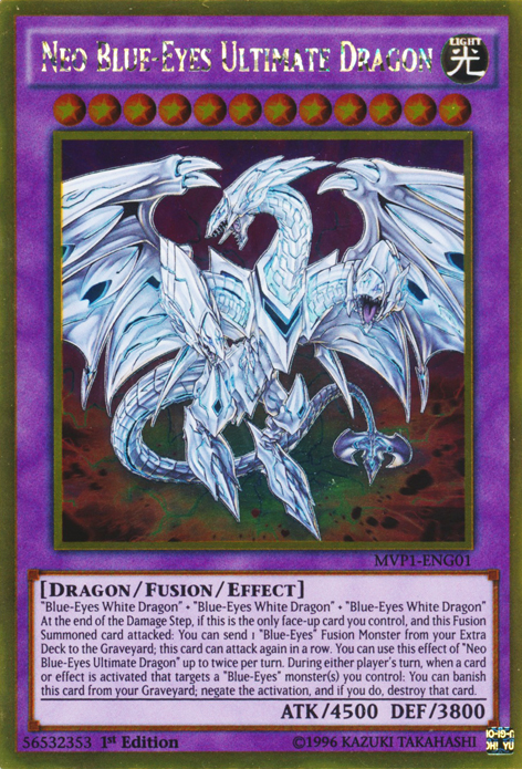 Neo Blue-Eyes Ultimate Dragon [MVP1-ENG01] Gold Rare | Clutch Gaming