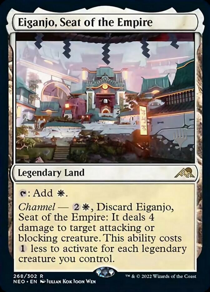 Eiganjo, Seat of the Empire (Promo Pack) [Kamigawa: Neon Dynasty Promos] | Clutch Gaming