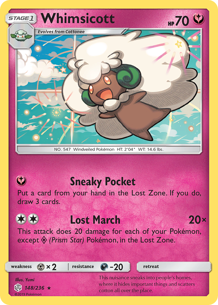 Whimsicott (148/236) [Sun & Moon: Cosmic Eclipse] | Clutch Gaming