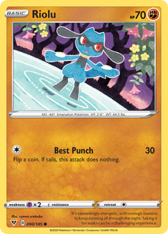 Riolu (090/185) [Sword & Shield: Vivid Voltage] | Clutch Gaming
