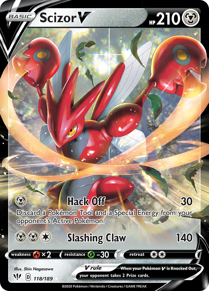 Scizor V (118/189) [Sword & Shield: Darkness Ablaze] | Clutch Gaming