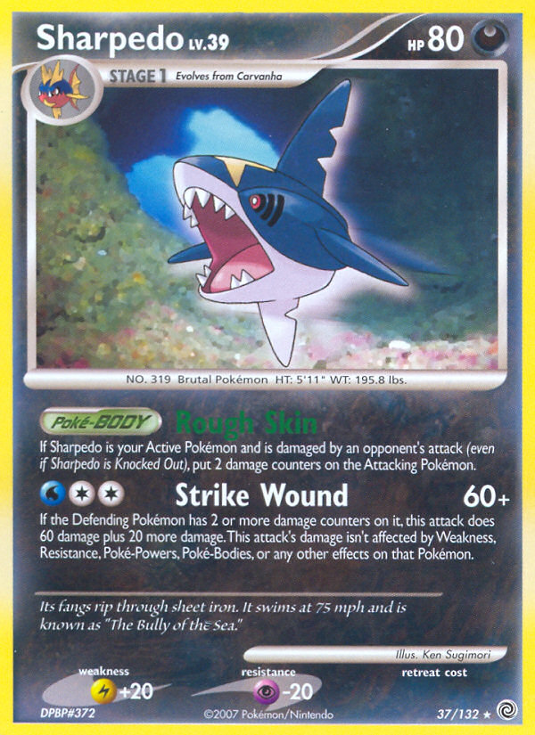 Sharpedo (37/132) [Diamond & Pearl: Secret Wonders] | Clutch Gaming