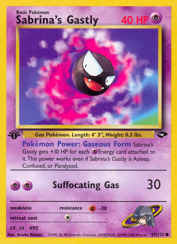 Sabrina's Gastly (97/132) [Gym Challenge 1st Edition] | Clutch Gaming