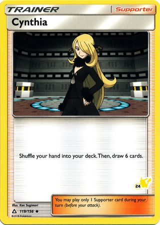 Cynthia (119/156) (Pikachu Stamp #24) [Battle Academy 2020] | Clutch Gaming