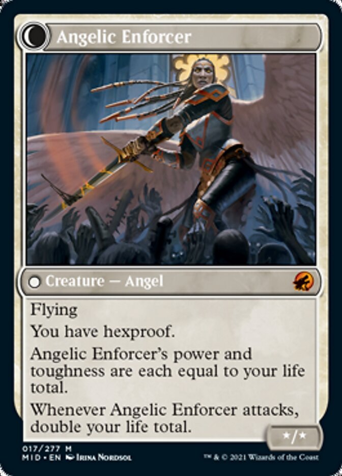 Enduring Angel // Angelic Enforcer [Innistrad: Midnight Hunt] | Clutch Gaming