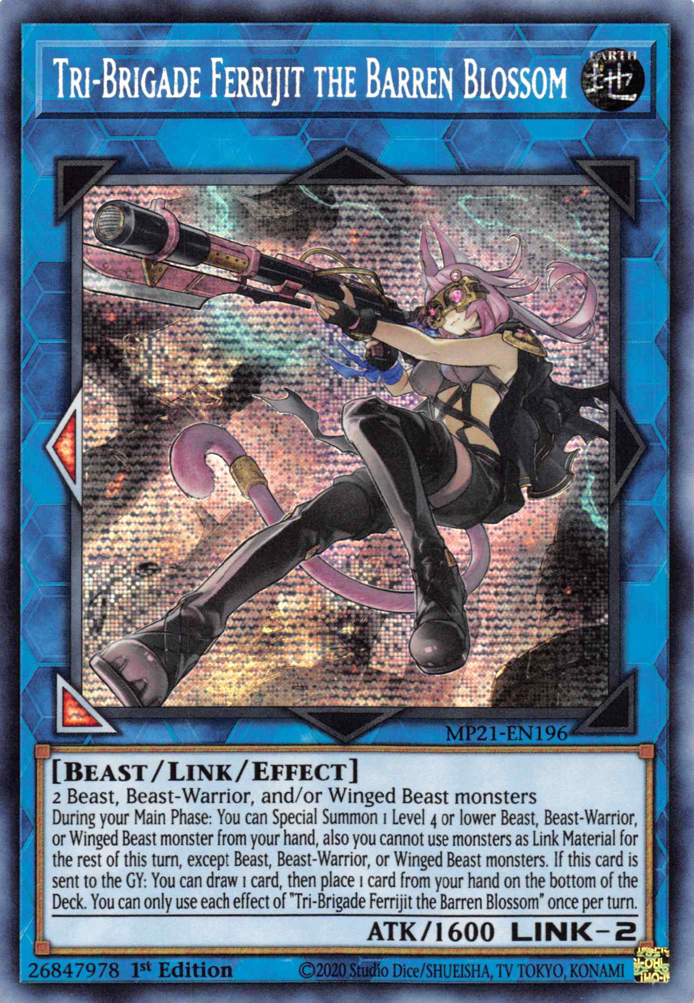 Tri-Brigade Ferrijit the Barren Blossom [MP21-EN196] Prismatic Secret Rare | Clutch Gaming