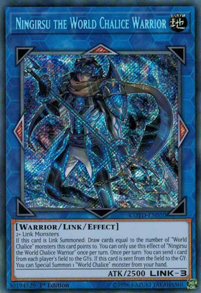 Ningirsu the World Chalice Warrior [COTD-EN050] Secret Rare | Clutch Gaming