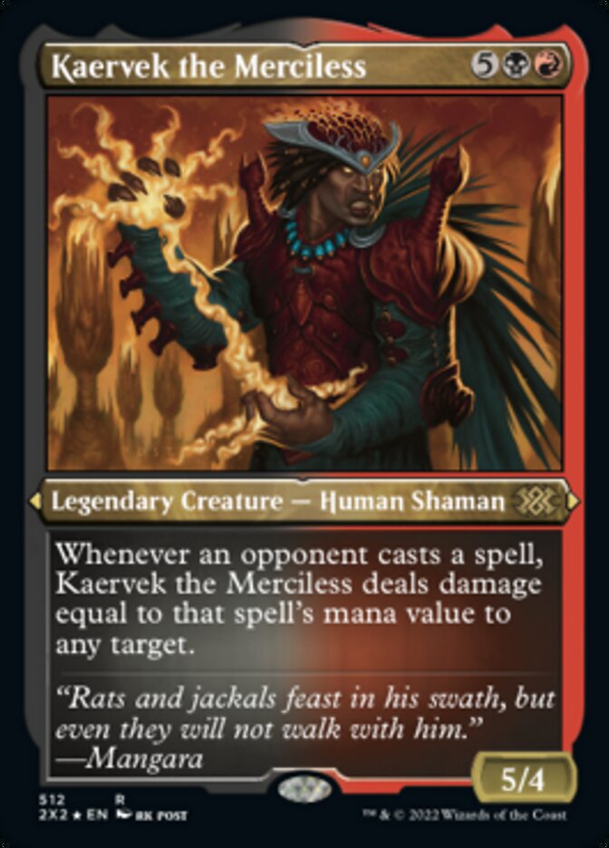 Kaervek the Merciless (Foil Etched) [Double Masters 2022] | Clutch Gaming